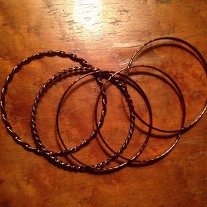 Five hoop bracelet set